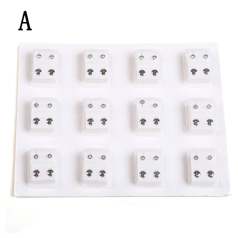 Новые 24 шт. набор сережек для пирсинга, набор инструментов для Пирсинга Ушей, хирургические стальные Сережки для Пирсинга Ушей