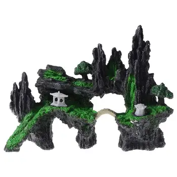 

Resin Aquarium Landscaping Rockery Decorative Stone Mountain Castle Tower Ornaments Aquarium Accessories Fish Tank Decorations