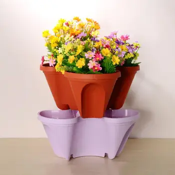 

Creative Three-Dimensional Flower Pot Strawberry Plant Pots Multi-Layer Superimposed Vegetable Fruit Planting Garden Flowerpot