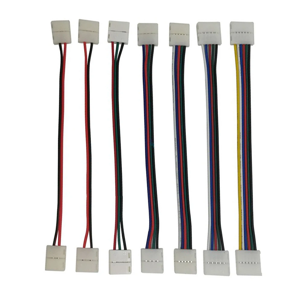2pin 3pin 4pin 5pin 6pin LED Connector Solderless Adapter For 3528 5050 RGB RGBW RGBCCT LED Strip afbeelding