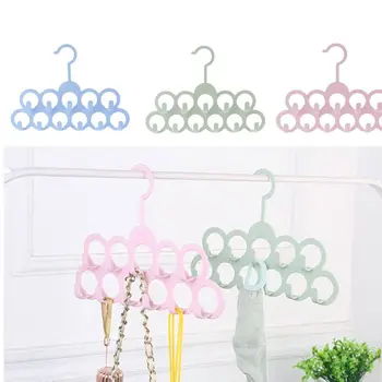 

11Holes Clothes Tie Belt Shawl Scarf Hanger Display Holder Closet Organizer Hook