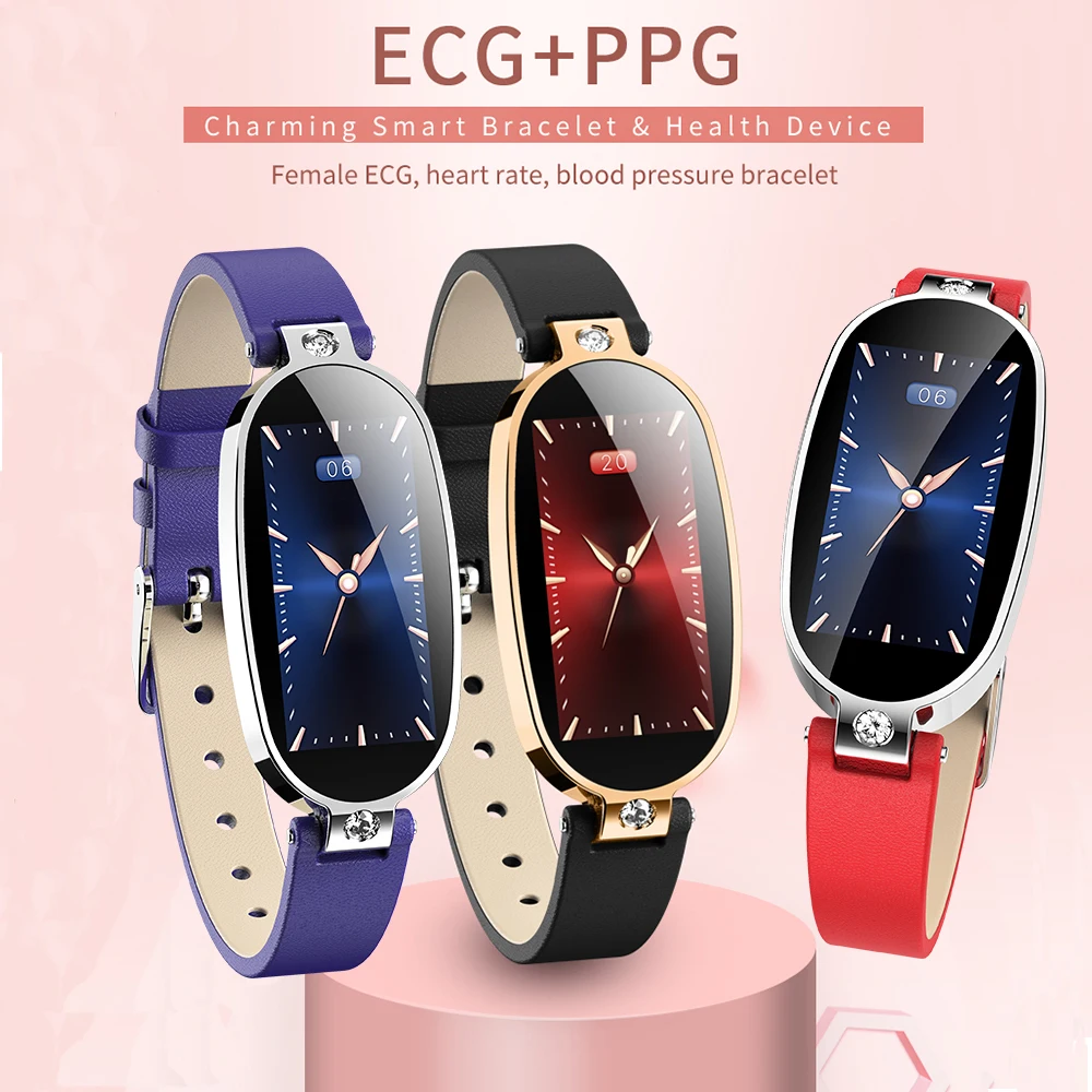 ECG+ PPG Фитнес трекер женские модные часы Smart Watch монитор сердечного ритма приборы для измерения артериального давления Камера Управление Для женщин Водонепроницаемый браслет
