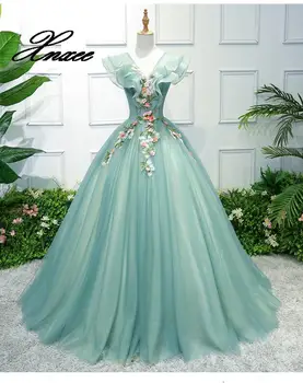 

Xnxee Blue Dress Sexy V Neck Off the Shoulder Custom made A Line Dresses Long Elegant xs-3xl