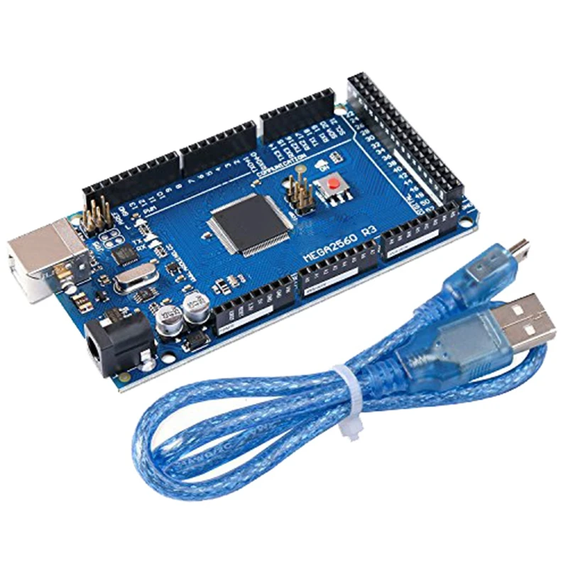 Плата MEGA2560 Mega 2560 R3 REV3 ATmega2560 16AU AVR на USB кабеле совместимая с Arduino макетная