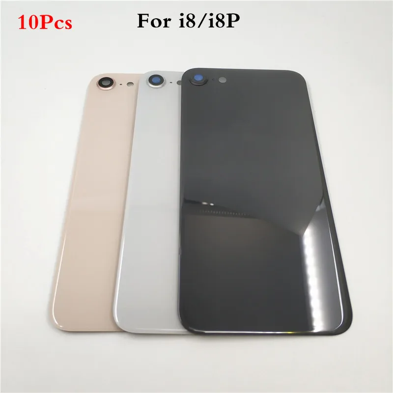 10Pcs For iPhone 8 Plus Back Battery Glass Cover Rear Door Housing Case 8G Panel With Camera Frame Lens | Мобильные телефоны и