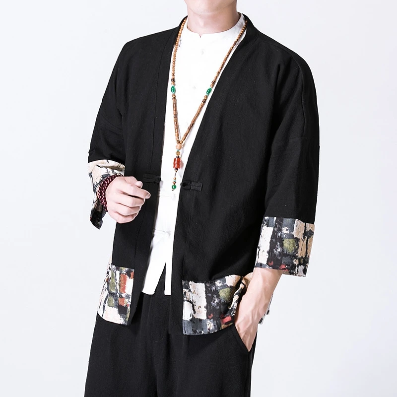 Кимоно для мужчин Yukata традиционное японское кимоно для мужчин s кимоно куртка рубашка костюм самурая одежда косплей китайское кимоно AA001