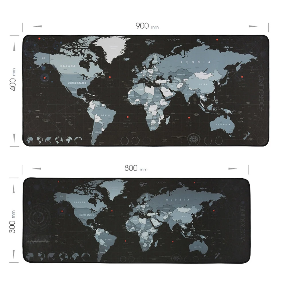 AccessoriesLarge коврик для мыши r большая мышь коврик карта мира игровой резиновый коврик для мыши Коврик для мыши Клавиатура стол коврик