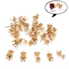 50pcs/Lot Stainless Steel 3-8mm Stud Earring Hooks Settings Base Hoops For DIY Jewelry Making Findings Not Easy Fade 4