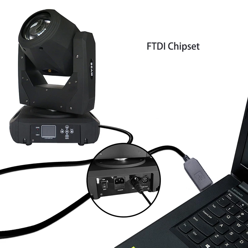 interface, LED, computador, PC, palco iluminação controlador, dimmer, cabo DMX512