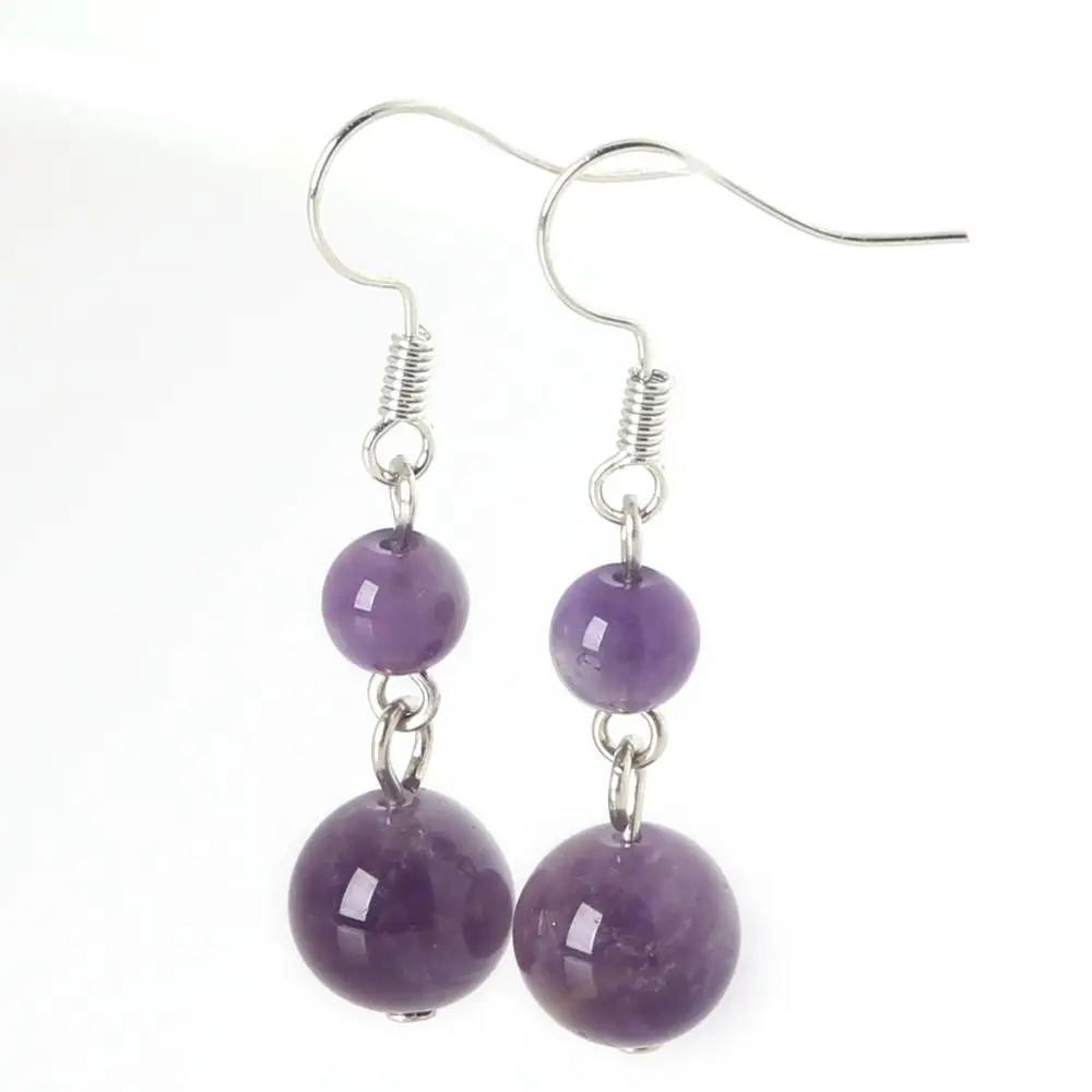 Dangle Earrings for Women Natural Beads Stone
