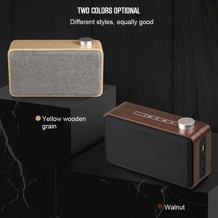 Wooden Bluetooth Speakers Bookshelf Speakers Subwoofer Portable Wireless Boombox PC/TV with Support TF card/usb disk /AUX