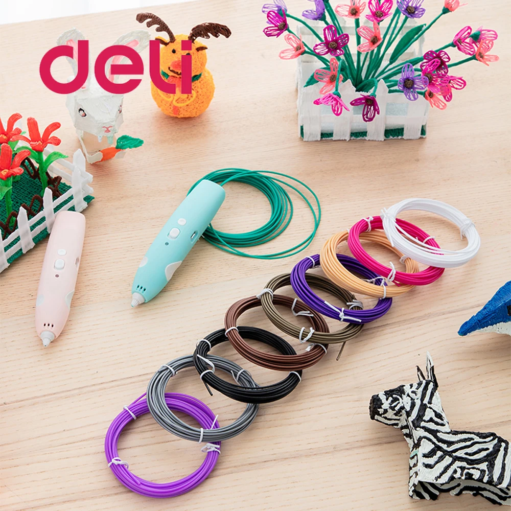 Deli 1 шт. 3D печать Ручка стерео Беспроводная граффити ручка 50 м живопись поставки творческие игрушки подарки на день рождения детский 3d принтер