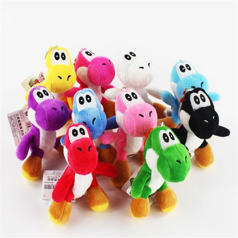 100 шт./лот Ems 18 см Super Mario Bros yoshi Дракон Мягкие плюшевые игрушки для детей подарок 9 цветов смешанные