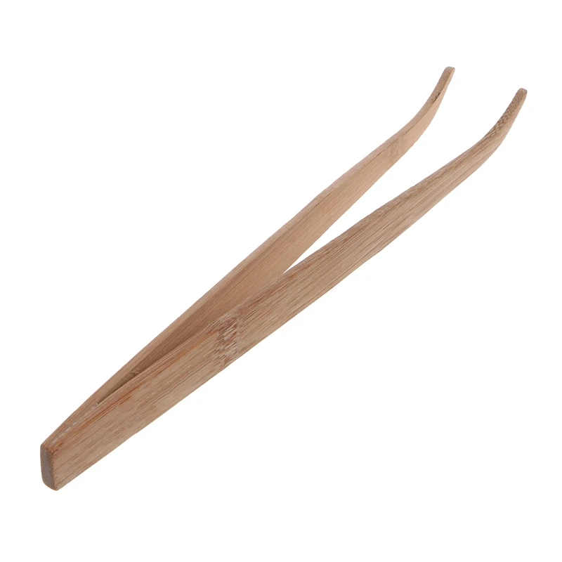 Angled Reptile Feeding Tongs Tweezers 28cm Bamboo EcoFriendly Feeding
