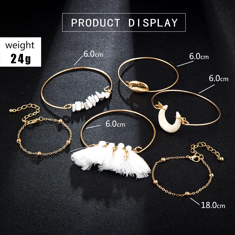10 стиль Boho Moon Leaf Shell хрустальные бусины кисточки Кристальные бусины браслет женский шарм вечерние ювелирные изделия Аксессуары для свадьбы
