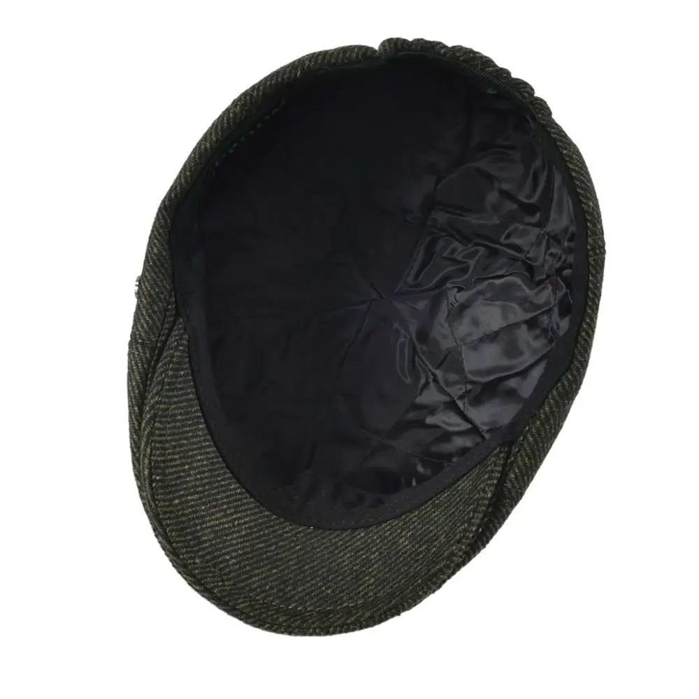 VOBOOM Warm Ivy Flat Caps Fall Winter Driver Hat Newsboy Cap Men Wool Twill Soft Casquette 182
