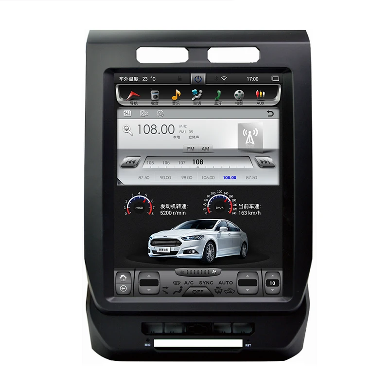 F150 Android 8,1 12,1 дюймов Tesla Восьмиядерный Gps Bluetooth 1Din Android автомобильное радио для- Ford F150