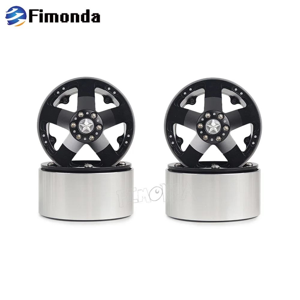 

4pcs Aluminum Alloy 2.2 Inch Wheels Rims Beadlock Wheel Hub for 1/10 RC Crawler Axial SCX10 RR10 WRAITH YETI JR Upgrade Parts