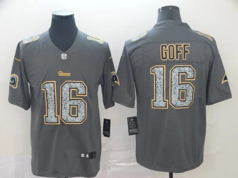 Stitiched, Los Angel Джаред Гофф, Eric, Todd garley II, Aaron Donald, Nick Foles Elite для мужчин rams Jersey