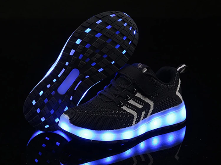 Теплые, как дома, новинка, 26-40, USB зарядное устройство, светящиеся кроссовки, Led, Детская светящаяся обувь для мальчиков и девочек, светящиеся кроссовки