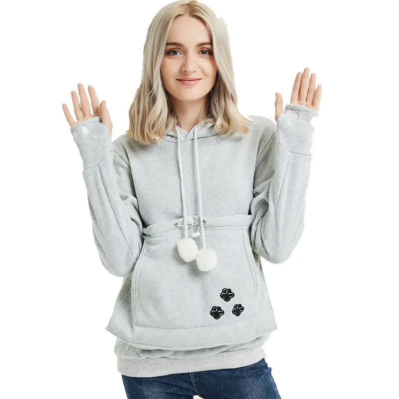 

Winter Hat Guard Aiming At The Pet Guard Clothes of The Aliens Kawaii Stuff Women's Sweatshirts Billie Eilish Hoodies