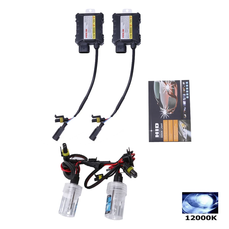 2 шт 5000 k-12000 k H1 HID Ксеноновые фары конверсионные лампы комплект 55W - Испускаемый цвет: 12000k