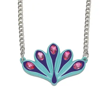 

New Crystals Peacock Pendant Necklace Chian Ladybug and Cat Noir Cartoon Jewelry Kids Cosplay Costume Christmas Gift