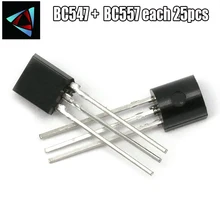 Транзистор всего 50 шт(25 шт BC547 TO-92+ 25 шт BC557 TO-92