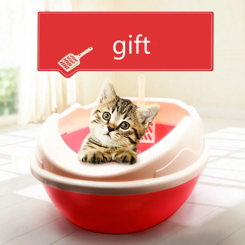 Pet Toilet Bedpan Anti Splash Cats Litter Box Cat Dog Tray with Scoop Kitten Dog Clean Toilette Home Plastic Sand Box Supplies Pet Toilet Bedpan Anti Splash Cats Litter Box Cat Dog Tray with Scoop Kitten Dog Clean Toilette Home Plastic Sand Box Supplies
