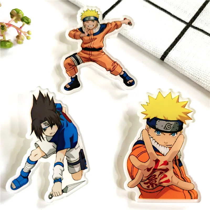 10 Pçs/set 4cm Naruto Desenho Animado Anime Crachá Acrílico Pinos Para  Mochilas E Broches Para Sacos Crachá Vestido Amigo As Crianças Para  Presentes - Figuras De Ação - AliExpress