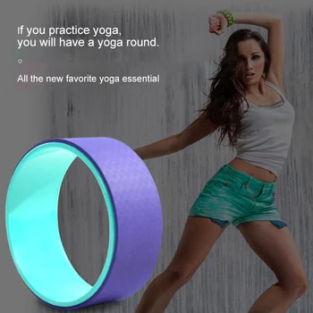 

Yoga Pilates Circle TPE Yoga Fitness Roller Wheel Back Training Tool Equipment Slimming Magic Waist Shape Pilates Ring