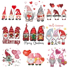 Fashion Patch Thermo Sticker On Clothes Christmas Patches For T-Shirt Iron On Transfer For Clothing DIY Stripe Applique Thermal