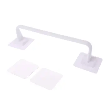 

Self Adhesive Wall Mounted Bathroom Towel Bar Shelf Rack Holder Toilet Roll Paper Hanging Hanger