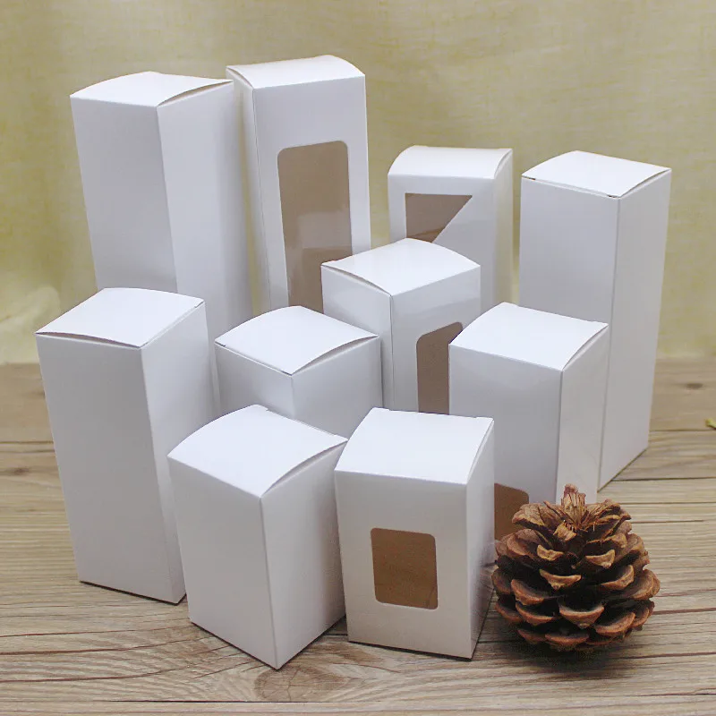 Бумажная коробка 5x5x8/10/12/15/20 см 50 шт. | Украшения и аксессуары