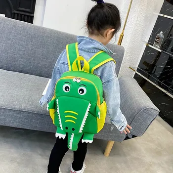 

Girls Cartoon Air Cushion Belt Student Bag Children's Fashion Dinosaur Simple Zipper Backpack High Capacity Travel Bag C50