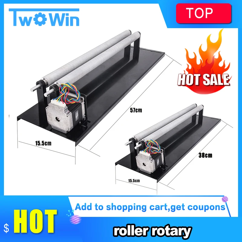 Rotary Axis for Engraving Cylinder Round Objects for Laser Machine