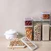 0.9L/2.4L/3.4L Plastic Storage Box Transparent Food Container Jars for Bulk Cereals Sugar Case Kitchen Organizer Accessories 4
