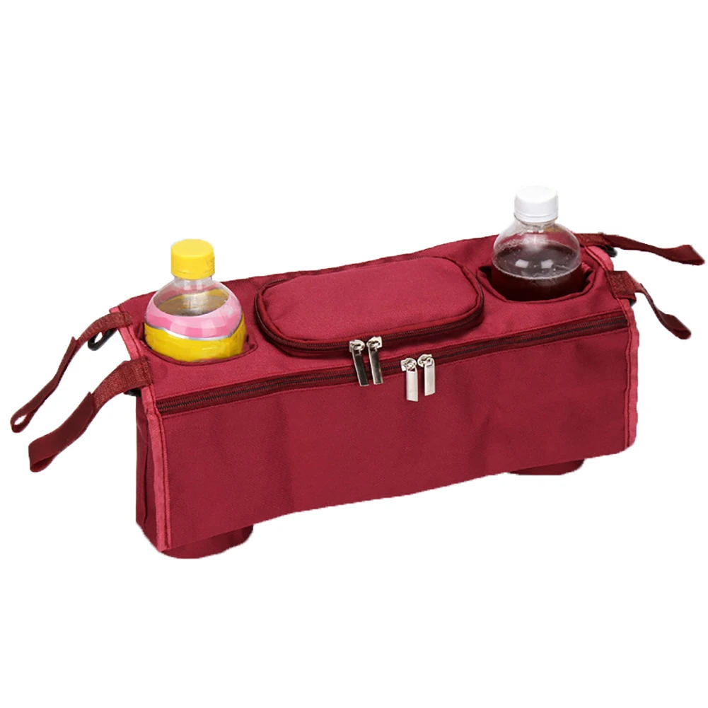 Baby Stroller Organizer Bag Safe Cup Baby Pram Bottle Bags Multifunctional Kids Stroller Tray Accessories Console Hanging