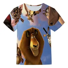 

4-14 Year Old Children's Short Sleeve T-shirt, Cool 3D Printing, with Ice Age Cartoon Pattern, Suitable for Boys and Girls