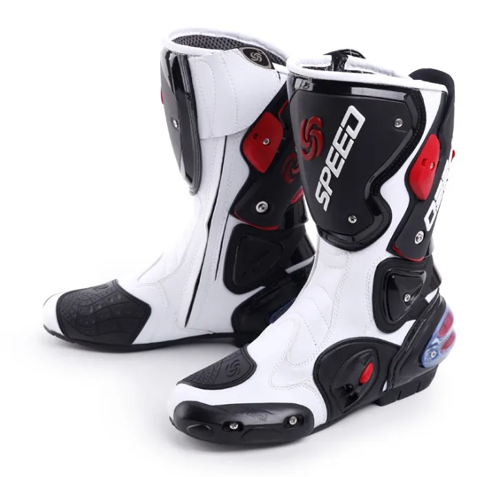 Fashion leather motorcycle boots Pro Biker SPEED Racing Boots Motocross Boots drop resistance motorcycle shoes motorcycle boots
