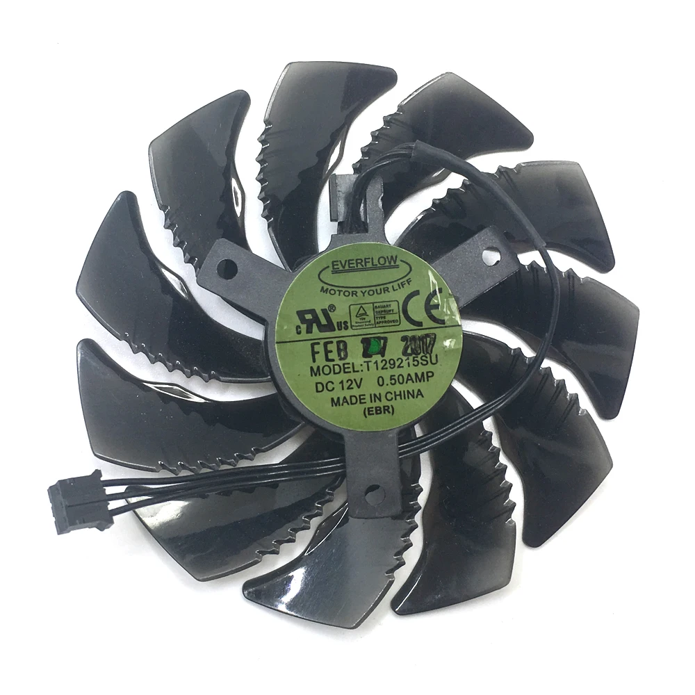 3 контактный Вентилятор охлаждения T129215SU PLD09210S12HH для Gigabyte Geforce GTX 1050 Ti AMD RX550 RX 560 Mini