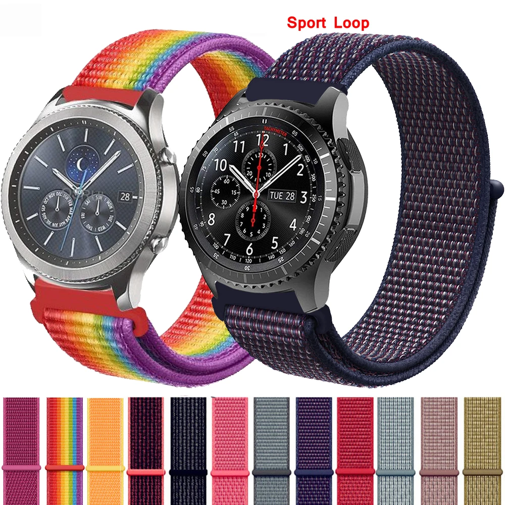 Ремешок Gear S3 22 мм 20 для Samsung Galaxy Watch 42 46 классический спортивный нейлоновый ремешок