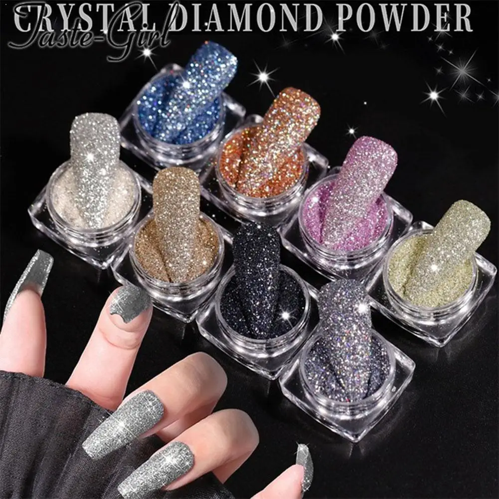 

Nail Art Poeder Crystal Diamond Glitter Pigment Holografische 2020 Diy Nagels Sparkle Manicure Decoratie Accessoires U6E0