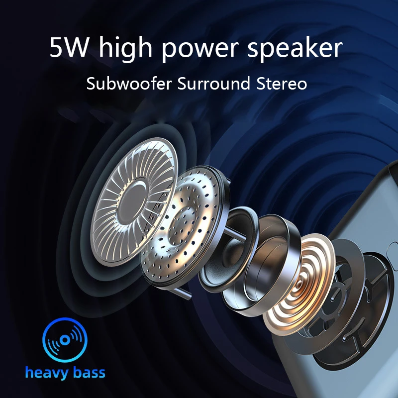 CVC8.0 Noise Reduction Bluetooth Earphone heavy bass Wireless Headphone With Speaker function Wireless Earbus Gaming Headset (2)