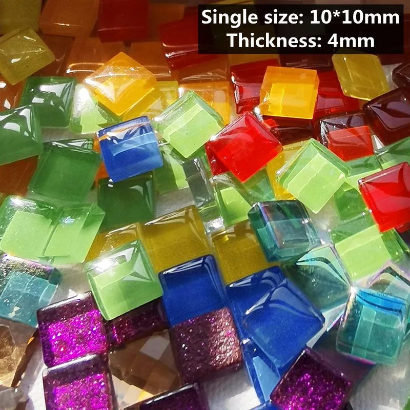 1000 Pieces Mixed Color Mosaic Tiles Mosaic Glass Pieces for Home  Decoration or DIY Crafts, Square (Square,1 by 1 cm) - AliExpress