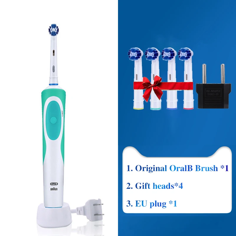 OralB зубная щетка перезаряжаемая зубная щетка Oralb держатель для зубной щетки сменные головки звуковое вращение для взрослых Smart Time D12 D12013 - Цвет: Слоновая кость