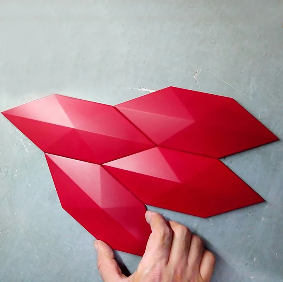Шестиугольная Алмазная силиконовая форма бетонный цемент 3d панели для стен