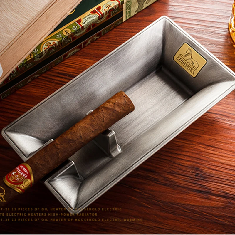 LUBINSKI Креативный дизайн металлическая пепельница для сигар роскошные аксессуары для сигар держатель для сигар