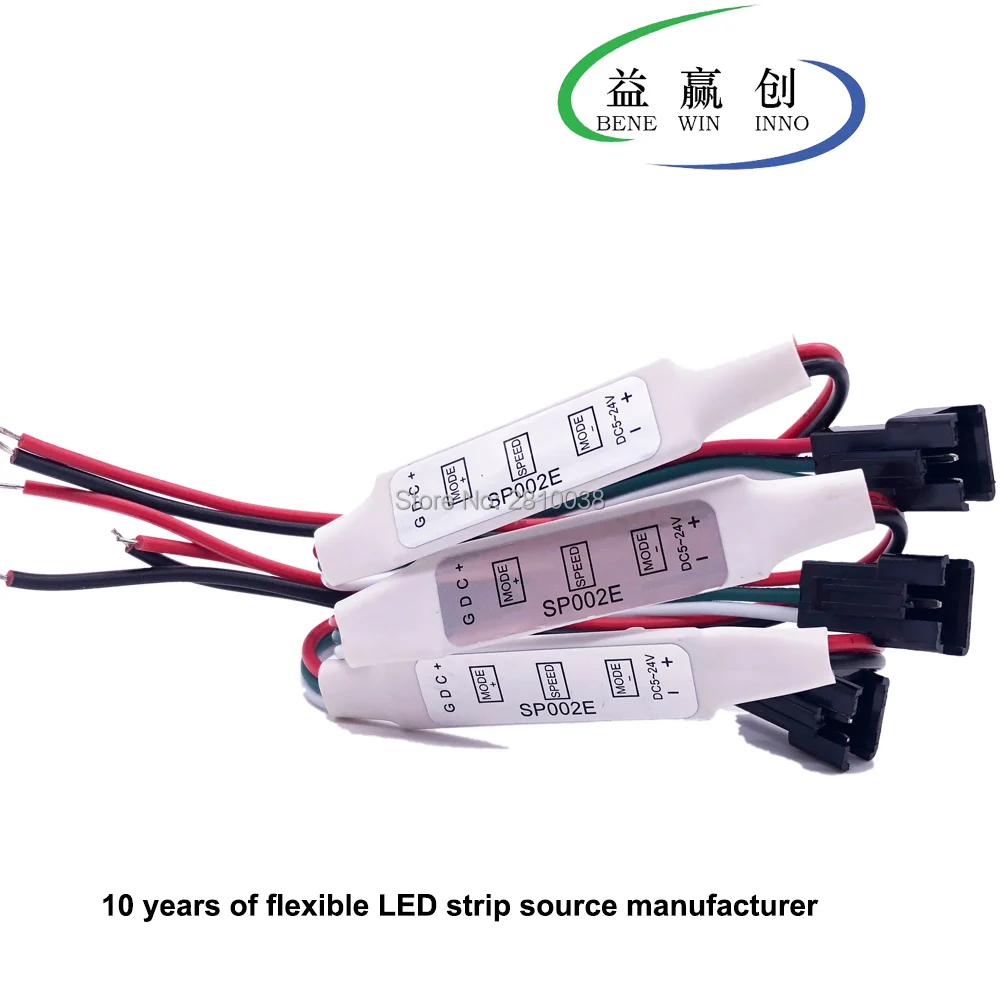

3 pcs/lot 3Key Mini online controller Full color micro controller DC5-24V digital pixel strip controller for WS2811/2812/LPD6803