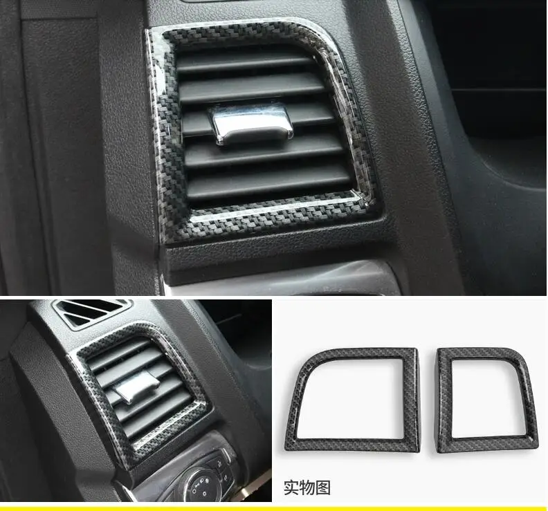 Передняя крышка на вентиляционное отверстие для Ford Explorer 2011- интерьер центральной консоли кондиционер воздуха на выходе украшения - Название цвета: 2